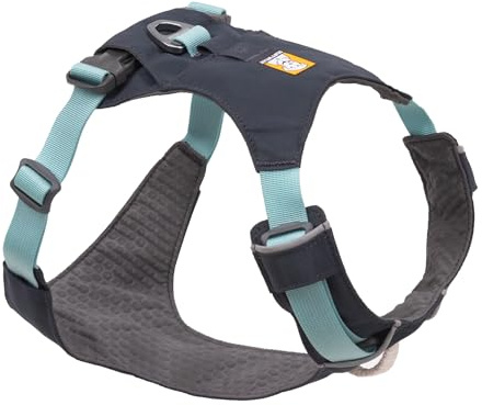 Ruffwear Hi & Light Geschirr Basalt Gray XXS | Leicht, minimalistisch, flache Passform, schmutzabweisendes Futter, zwei Befestigungspunkte für die Leine