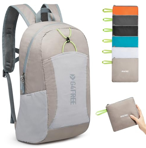 G4Free Faltbarer Leichter Rucksack 25L Unisex Tagesrucksack Kleiner Reiserucksack Wanderrucksack Trekkingrucksack Wasserdicht für Wandern Fahrrad