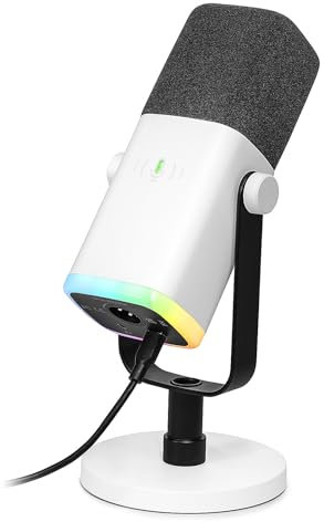 FIFINE XLR USB Microfono Gaming per PC PS4 PS5, Streaming Micrófono de Dinámico per Podcast Studio para Estudio Grabación