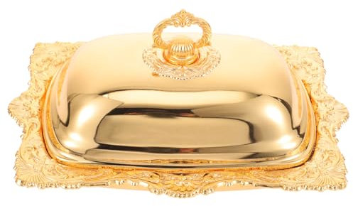 TOPBATHY Piatto Con Coperchio Contenitore Per Burro e Formaggio Per Uso Domestico e Frigorifero Portaburro Con Chiusura Ermetica