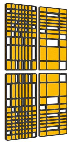 platino24 „MANHATTAN“ 4er-Set Akustik-Objekt/Wandpaneele für optimale Raumakustik/INNOVATIVES DESIGN / 100 x 200cm