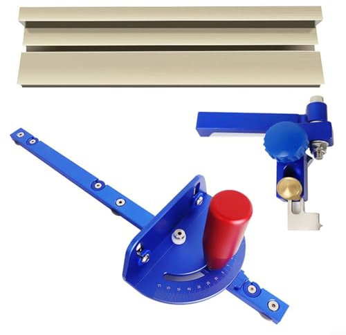 CWOQOCW Miter Gauge Aluminum Alloy Handle Benches Table Saw Router Sawing Assembly Ruler for Table Saw, Band Saw, Milling Machine, Disc Sander, Belt Sander(B)