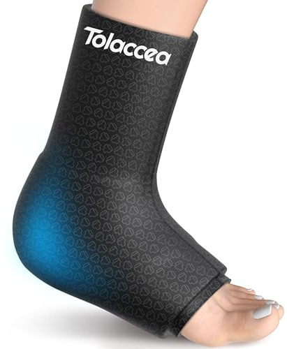 Tolaccea Extra dicke Gel Kühlpads Kalt-Warm Kompresse für Knöchel- & Fuß | Extra dick, langanhaltende Kühlung, für Plantarfasziitis, Schwellungen, Verstauchungen,Wiederverwendbare & Flexibles,1 Stück
