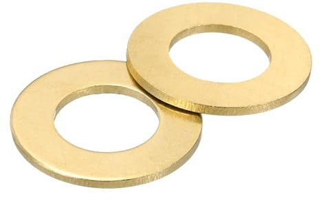 QUARKZMAN M24 Arandela Plana, 3pcs Arandelas de Latón 24x44x2.5mm (ID*OD*Grosor) Anillo de Junta de Sellado Metálico para Tornillos Tuercas y Pernos
