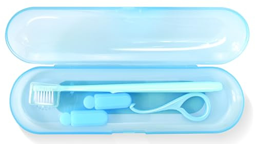 Chaomi Orthodontic Care Kit for Invisalign Users – Includes V-Shape Toothbrush, 2 Flavored Chewies, Aligner Removal Tool, Breathable Retainer Case – Portable Dental Cleaning Set for Travel & Daily Use
