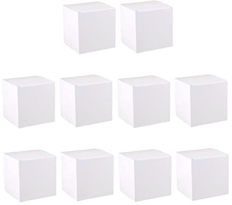 SEWOART 10stücke Karton Geschenkbox Quadratisch Weiße Papierboxen Für Cupcakes Geschenkpapierbox Faltschachtel Für Partygeschenke Und Feste