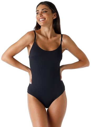 Lovable Costume Intero Mestruale | Assorbente e Riutilizzabile | Flusso Medio | Costume per Il Ciclo | Piscina e Mare | Swimwear Period Panties Donna, Nero, XL