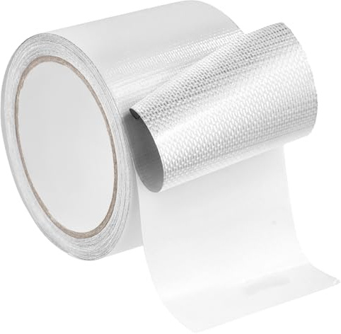 QWORK® Cinta aislante de reparación de 7,6 cm × 7,6 m para lonas de camiones, toldos, tiendas de campaña - resistente al agua y pegajosa
