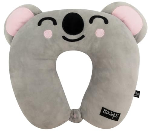 Mr. Wonderful - Cojín de Viaje Infantil - Koala - Cojín Cervical de Viaje pensado para los más peques - Realizado en Memory Foam