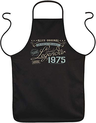 Schürze 50.Geburtstag, 50 Jahre Kochschürze, Jahrgang 1975 : Zur Perfektion gereift Absolut Legendär 1975 - Sprüche Grillschürze 50.Geburtstag