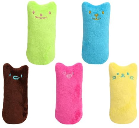 Générique Katzenspielzeug mit Katzen – interaktives Kätzchen Spielzeug für Hauskatzen | 5-teiliges Kauspielzeug, Katzenspielzeug, Beißspielzeug für Katzen, Geschenk für Katzenliebhaber
