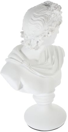 OSOLADY Weißes Resin-büste Figurine Europäische Stil Skulptur Für Tischdekoration Kreative Kunst Ornamente Für Büro Und Zuhause Als