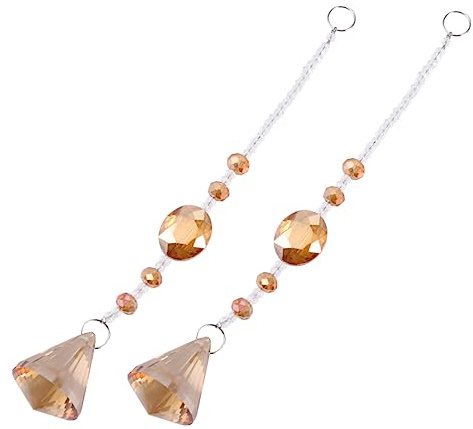 ibasenice 2 Pièces Pendentif D'éclairage en Cristal Dirigé Décorations Fenêtre Balle Arc-en-Ciel Cristaux Attrape-Soleil De Cristaux Suspendus Plafond Pendaison Lustres