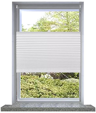 Snsowed Tenda plissè 50x150cm Bianca,Arredo,Trattamenti per finestre,Tende alla veneziana-240591