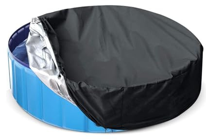 Bâche De Piscine | Couverture De Bache Piscine | Housse De Protection for Piscine | Accessoires Résistants Aux UV Pliables Portables pour Les Bains À Remous Extérieurs | 3 Tailles