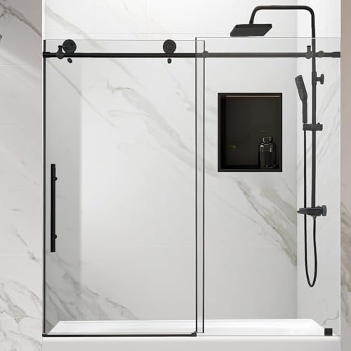 Pannello da parete per doccia, senza piastrelle, in acciaio inox 304, con luce a LED, per bagno, doccia, soluzione salvaspazio