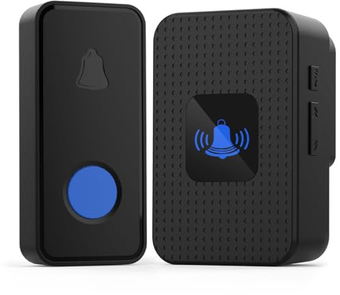 Orivin Campanello Wireless IP55 Con Portata 300 M, Impermeabile Per Esterni, Set Campanello Per Porta D'ingresso