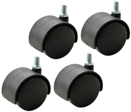 NOLITOY 4pcs Thread Office Chair Casters Smooth Rolling Furniture Wheels for Carpet Laminate Vinyl Floors Plastic Home Office Replacement