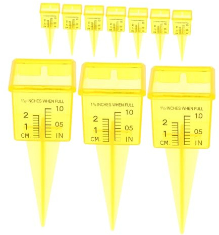 Toddmomy 20Pcs Compteur d'eau De Pelouse Pluviomètre De Patio Pluviomètre À Vidange Automatique Outil De Mesure De l'eau De Jardin Tube Extérieur Jauge De Niveau