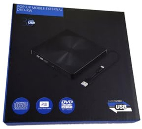 ANDRESLAD Typec External CD Drive USB Multi-function Dvd Burner Portable Optical Disc Writer for Laptop Desktop Ultra-thin Lightweight Shockproof Design Black