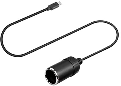 Convertitore di alimentazione da USB C a auto da 5 V a 12 V tipo C maschio a presa adattatore per dispositivo di avvertimento accessori auto tipo a cavo corrente continua