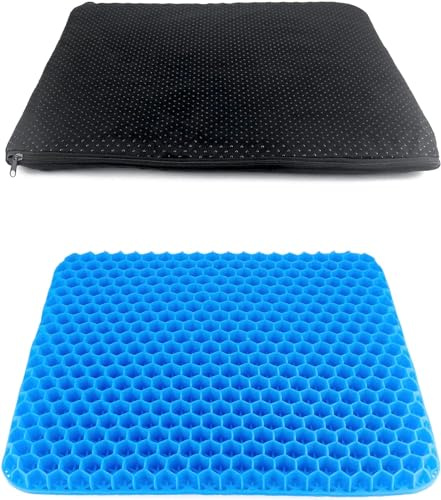 Cuscino sedile in gel, cuscino anti-scarasm, cuscino ortopedico, fresco traspirante e antiscivolo, per auto, ufficio, casa, sedia a rotelle