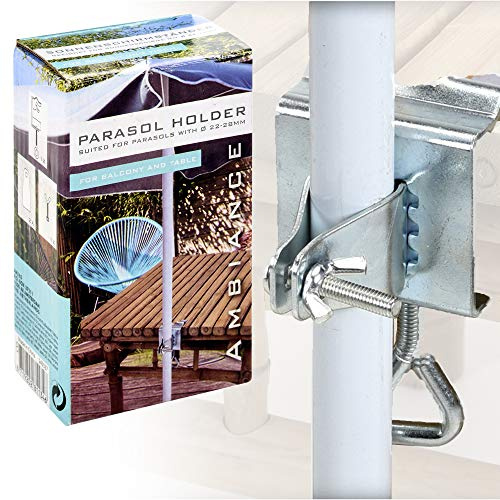 URBNLIVING Edelstahl rostfrei Metall Sonnenschirmhalter Halterung Klemme für Garten, Tisch und Balkon