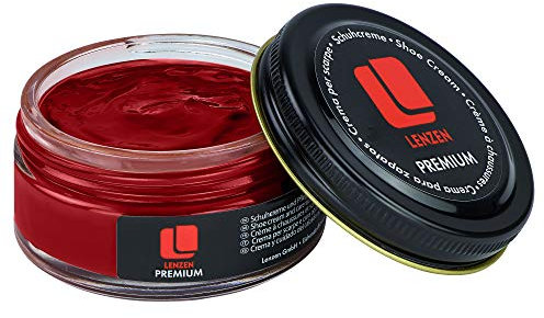 Lenzen Premium Crema per Scarpe in Pelle (Rosso)