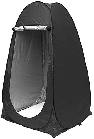 POOPFIY Pop-Up Privacy Dusche Zelt, UV-Funktion im Freien Dressing Zelt Shelter Outdoor Zelte für Camping für Camping, Wandern, Fishingg,Schwarz