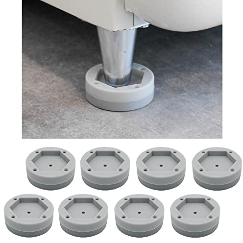 [What'sUp?] Anti Vibration Pads for Washing Machine- Washer Dryer Noise Reduction& Shock Absorbing Rubber Feet - Heavy Duty Anti-Slip Pads for Furniture, Appliances, and Equipment- 8 Pack for Home Use