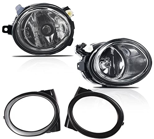 TOPTHAN Nebelscheinwerfer für 3 Series (CPE/CONV) (E46) 2001-2006/3 Series (HB/SDN/WGN) (E46) 2001-2005/5 Series (E39) 2001-2004 Ein Paar HB4/9006 (Transparent)