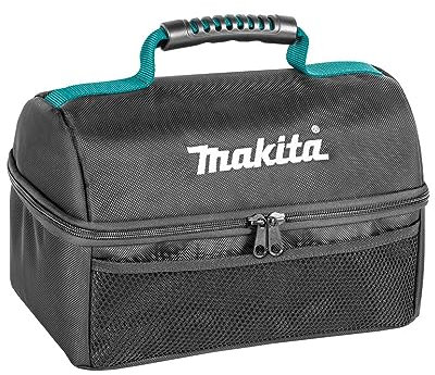 Makita E-15584 Lunchtasche, mit Tragegriff, innen mit Isolierfolie ausgekleidet, leichte Reinigung, hält Lebensmittel länger warm oder kalt, 7,5 Liter Fassungsvolumen, 330 x 180 x 210 mm (LxBxH)