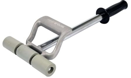 Rullo telescopico, rullo a pressione, rullo angolare, manico in acciaio, 190 mm