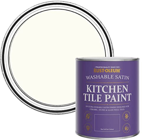 Rust-Oleum Wasserabweisender Küchenfliesenlack in seidenglänzendem Finish - Porzellan 750ml