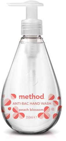Method Antibacterial Hand Wash, Hand Soap, Gentle Hand Cleansing, Fresh Peach Blossom Scent, Pack of 1, 1 x 350 ml
