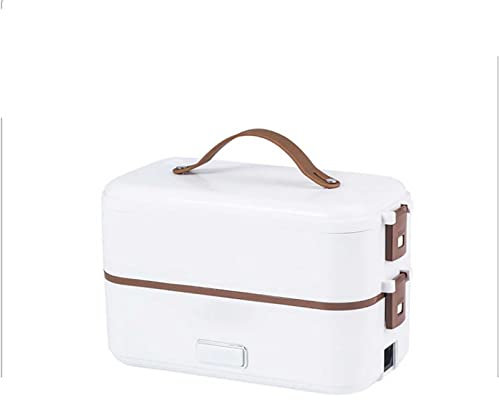 Chauffante Électrique Double Boîte Alimentaires, Gamelle Chauffante Électrique Rapide 3 Étages, Chauffante Électrique Lunch Box, Convient pour Le Bureau, l'école et Les Voyages (Vert)