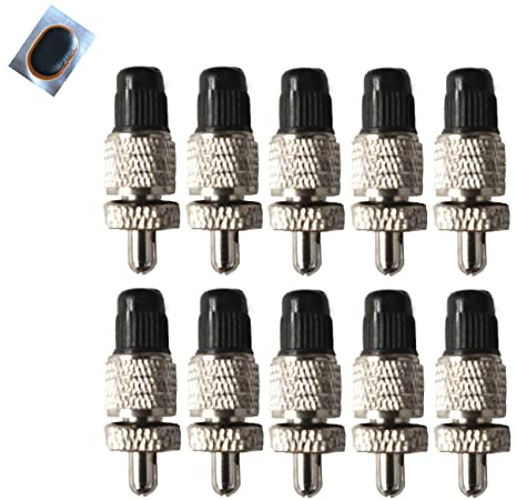 10 inserti valvola Dunlop per bicicletta, con toppe per tubi