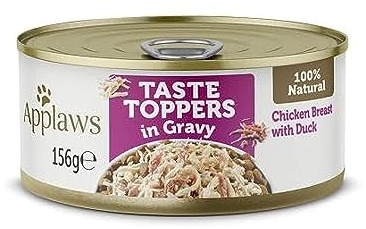 APPLAWS Dog Dose Topper Huhn und Ente in Sauce, 12 x 156 g