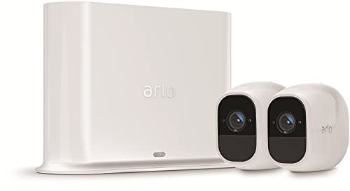 Arlo Pro2 Wireless Home Security Camera System CCTV, Wi-Fi, Alarm, Rechargeable, Night Vision, Indoor or Outdoor, 1080p, 2-Way Audio, Free Cloud Storage, 2 Camera Kit, VMS4230P (Renewed)