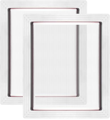 PATIKIL 12 x 10 Zoll Aluminium-Seidensiebdruckrahmen mit 110er weißem Netz, 2er-Pack Siebdruckrahmen für den Siebdruck, Silber