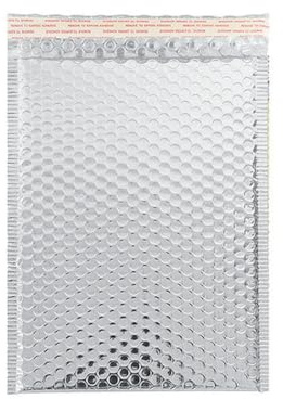 50 Stück goldene/lila/rote Luftpolstertaschen für Versandtaschen, Folienversand, gepolsterte wasserdichte Verpackungsbeutel, verdickte Briefumschläge, Beutel, Silber, 15 x 18 cm, 50 Stück-Beutel