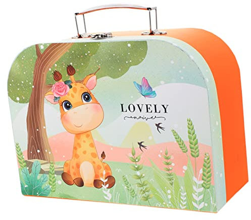 CIMAXIC Giraffe Koffer Für Kinder Tragbare Spielzeug Organizer Kasten Große Geschenkbox Dekorative Aufbewahrungsbox Vielseitig Einsetzbar Für Mottopartys Und Fotoshootings