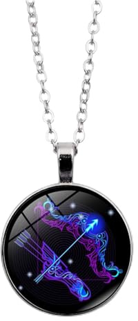 Spirit Necklace Zodiac, Serene Manifestation Necklace, Zodiac Pendant Necklace, 12 Constellation Luminous Stone Couple Necklace, Ideal Gift For Horoscope Lovers.