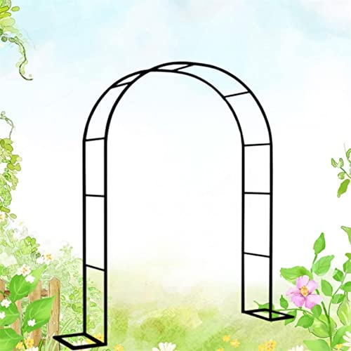 Arche Jardin Aluminium Largeur, Arche À Rosiers Métal, Filet À Plantes Grimpantes, Filet de Treillis, pour Récolte de Concombres, Légume, Vignes, Plantes Grimpantes,200x220x40CM