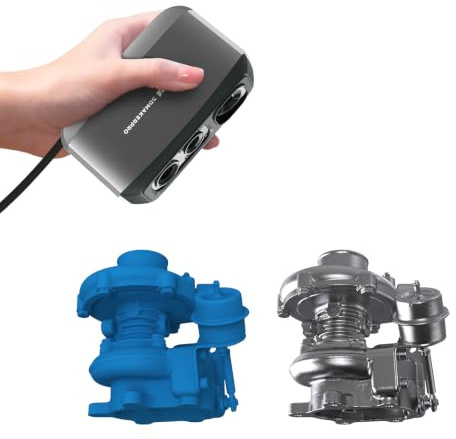 3DMakerpro 3D-Scanner Moose Lite, präziser 3D Scanner für 3D-Drucker, 0,05 mm Genauigkeit, NIR-Lichtquelle, Mittelformat für Objekte von 15-1500 mm, Mono-Textur, kompatibel mit Windows/Mac