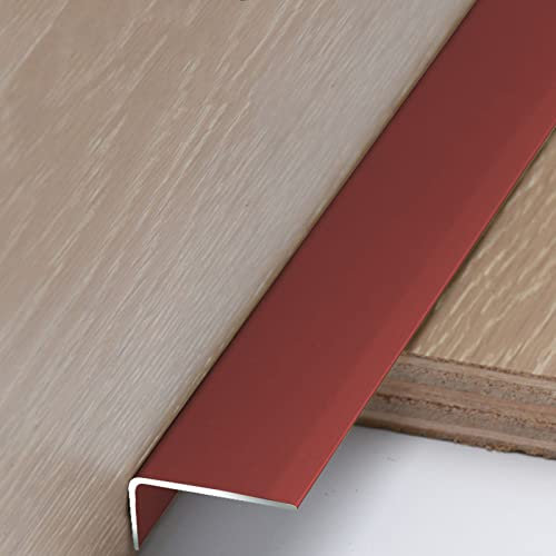 Stair Edge Nosing Trim Stair Nosing Protector,Step Edging/Edge Trim Floor Transition Profile Strips for Vinyl Wood Board Laminate,Metal L Molding Bar Wide 35mm,Red,White,Gold,Black