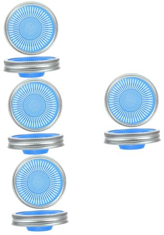 ABOOFAN 8 Stk Einmachglasdeckel Weithalsdeckel für Einmachgläser Einmachglas Siebdeckel Bausatz gießen sprouting kit sojasprossen Siebe Bildschirm sprießende Deckel Konserven-Kit PP