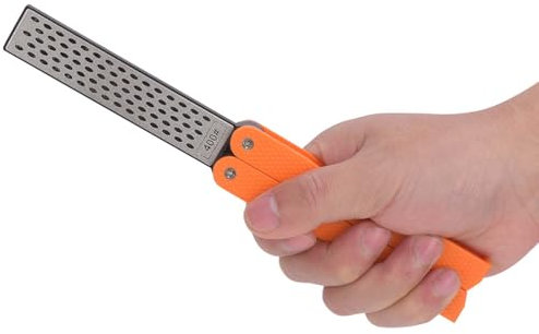 Aiguiseur d'outils de Jardin, Pierre à Aiguiser avec Pierre à Aiguiser les Couteaux Pliable et Portable de Taille Compacte pour le Meulage