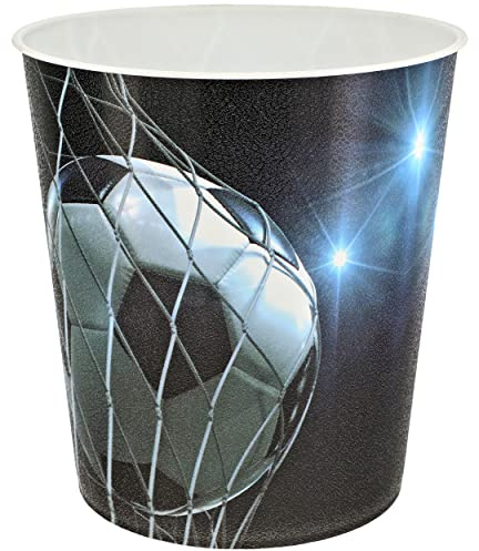 alles-meine.de GmbH Papierkorb/Mülleimer Modell wählbar 10 Liter - wasserdicht - 27 cm - aus Kunststoff Fußball & Fußballtor Eimer - Spielzeugkorb/Popcornschüssel/g..