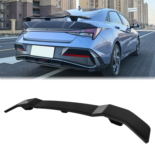 FREEMOTOR802 Trunk Spoiler Compatible with 2021-2026 Hyundai Elantra, N Style Gloss Black ABS Deck Lid Spoiler Rear Trunk Boot Lip Wing